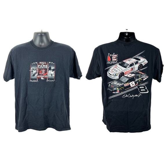 Vintage Dale Earnhardt Nascar Hall of Fame Tribute T-shirt Size Large Y2K - Picture 1 of 7